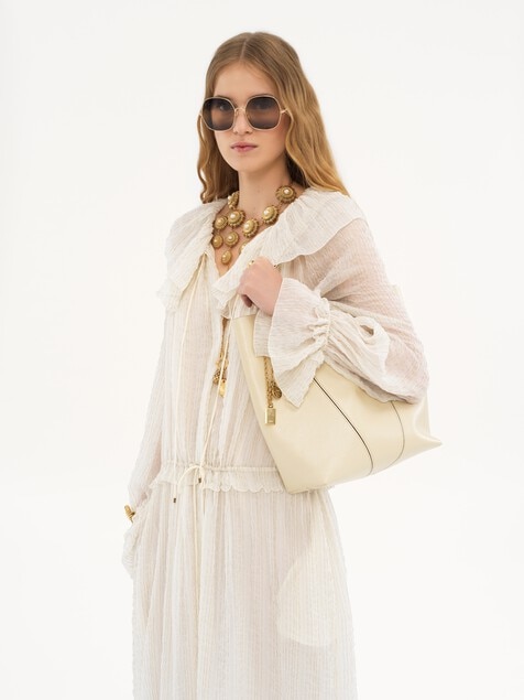 Chlo&eacute; Spin tote bag in grained leather