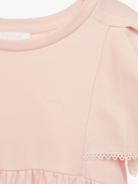 Kids' guipure-trim dress