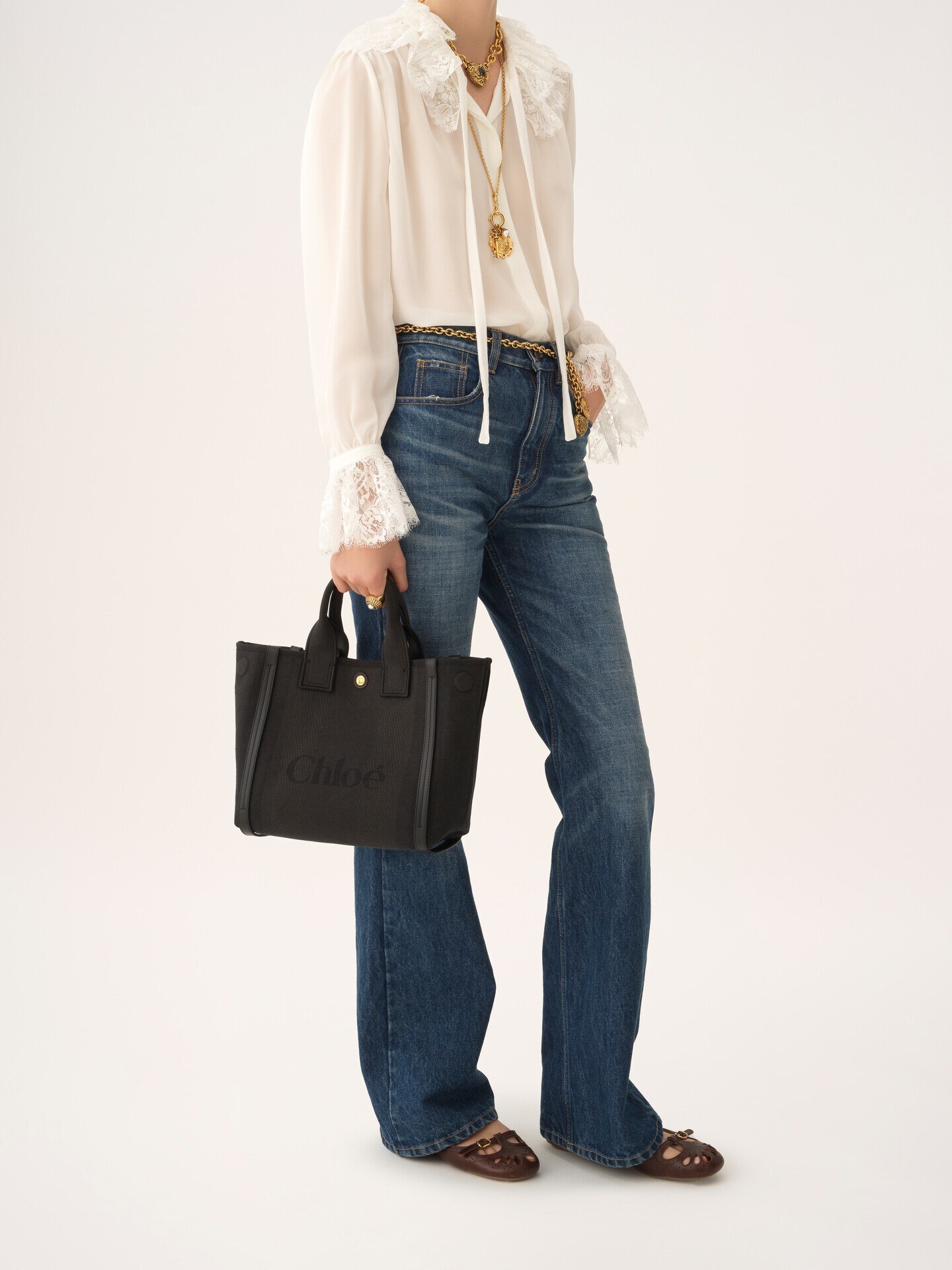 Small Chlo&eacute; Carry tote bag in canvas - 8