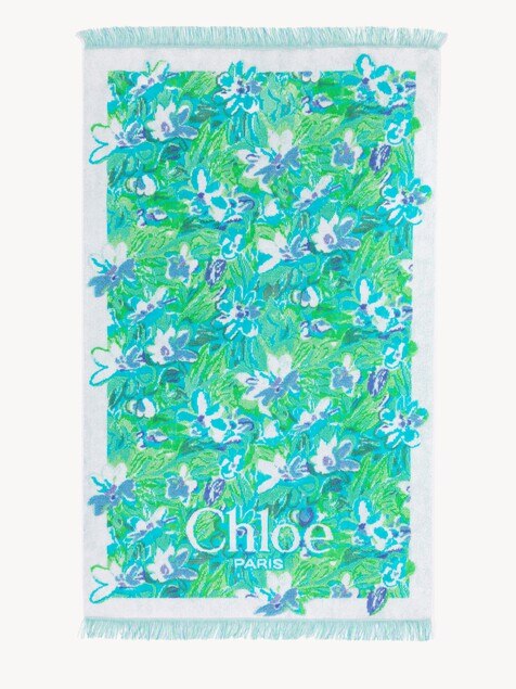 The Chlo&eacute; Wild Flowers beach towel in cotton towelling