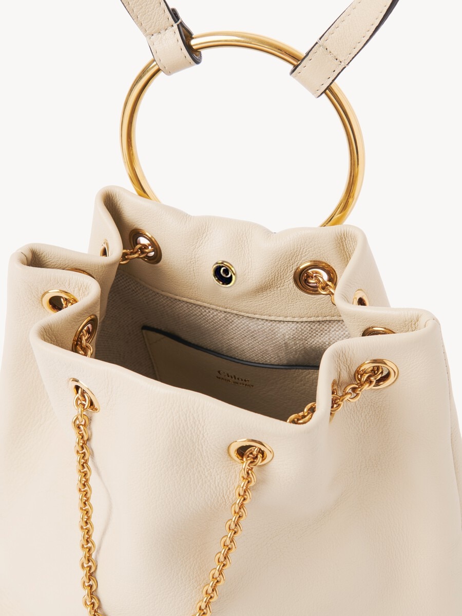 Petit sac &agrave; dos Bracelet en cuir grain&eacute; - 7