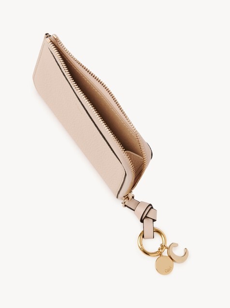 Alphabet wallet in grained leather