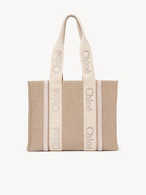 Woody tote bag in linen