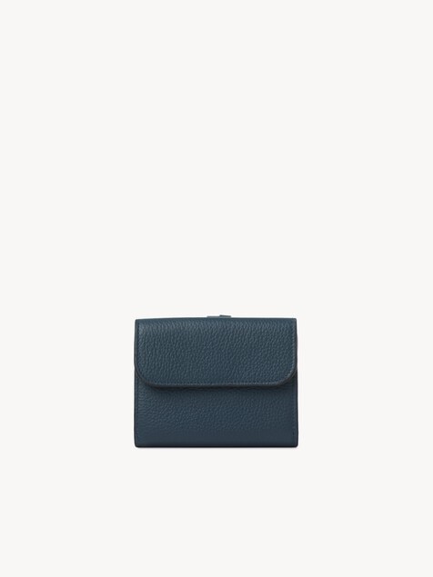 Petit portefeuille &agrave; trois volets Alphabet en cuir grain&eacute;