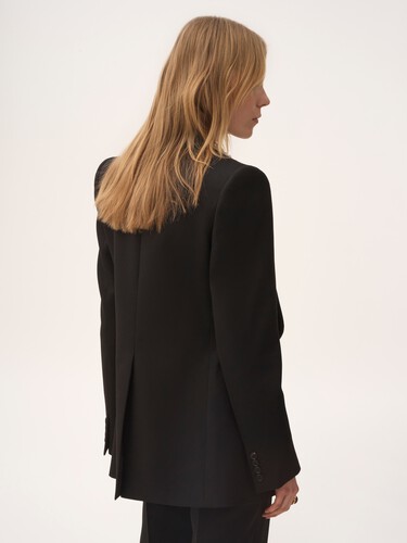 Tuxedo jacket in wool grain de poudre - 5