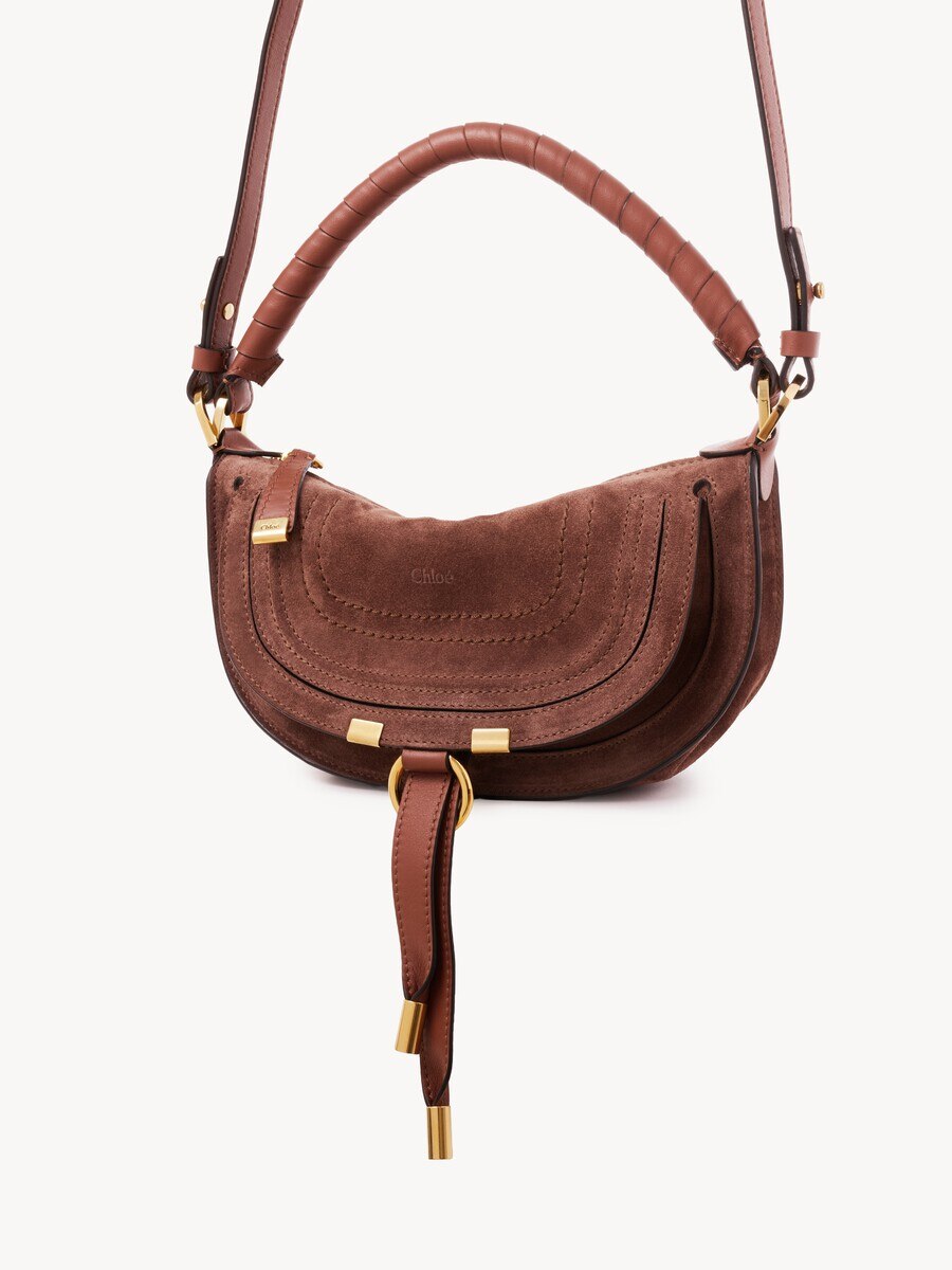 Mini Marcie shoulder bag in suede leather - 4