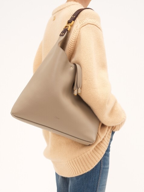 Marcie hobo bag in grained leather