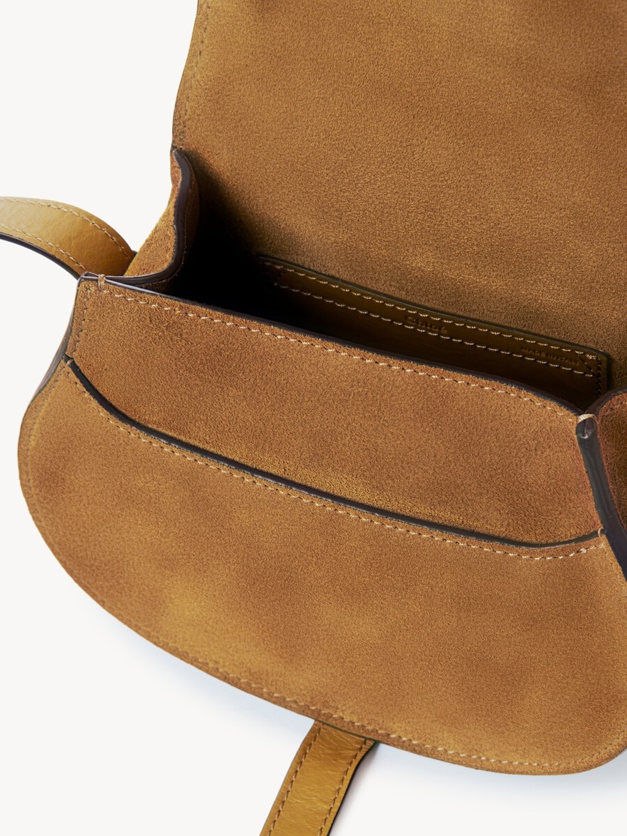 Small Marcie saddle bag in suede leather - 6