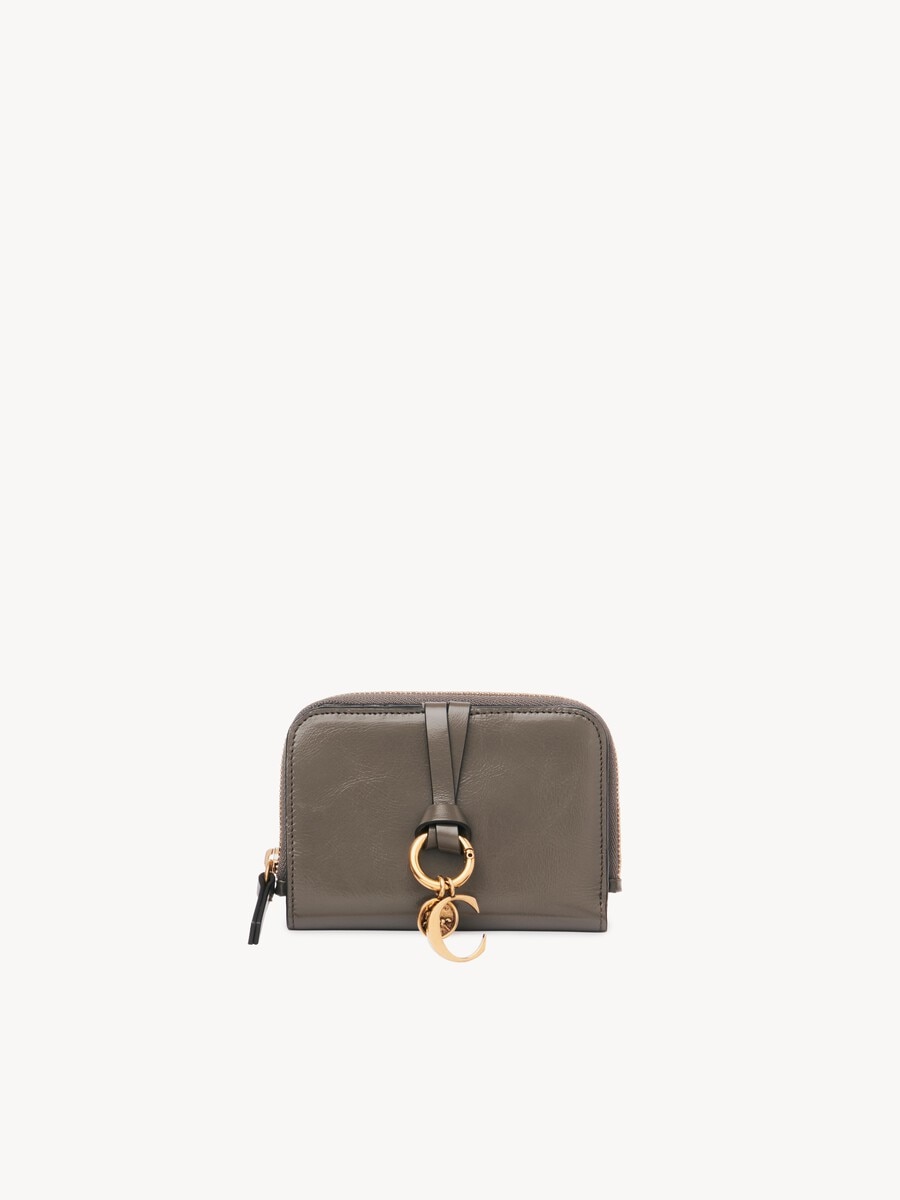 Alphabet bi-fold wallet in shiny leather - 1