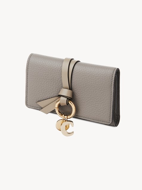 Alphabet key case in grained leather 