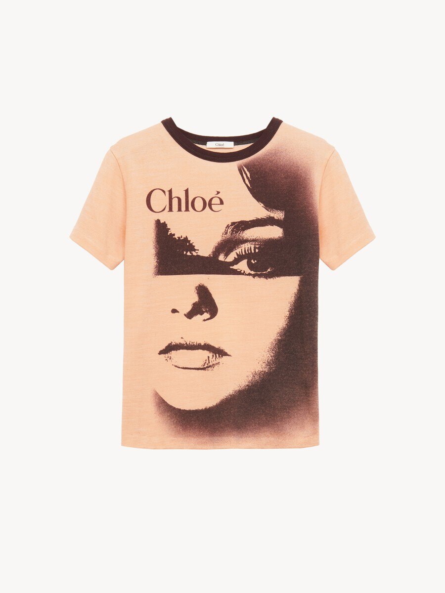 T-shirt col rond en jersey de coton &agrave; logo - 1