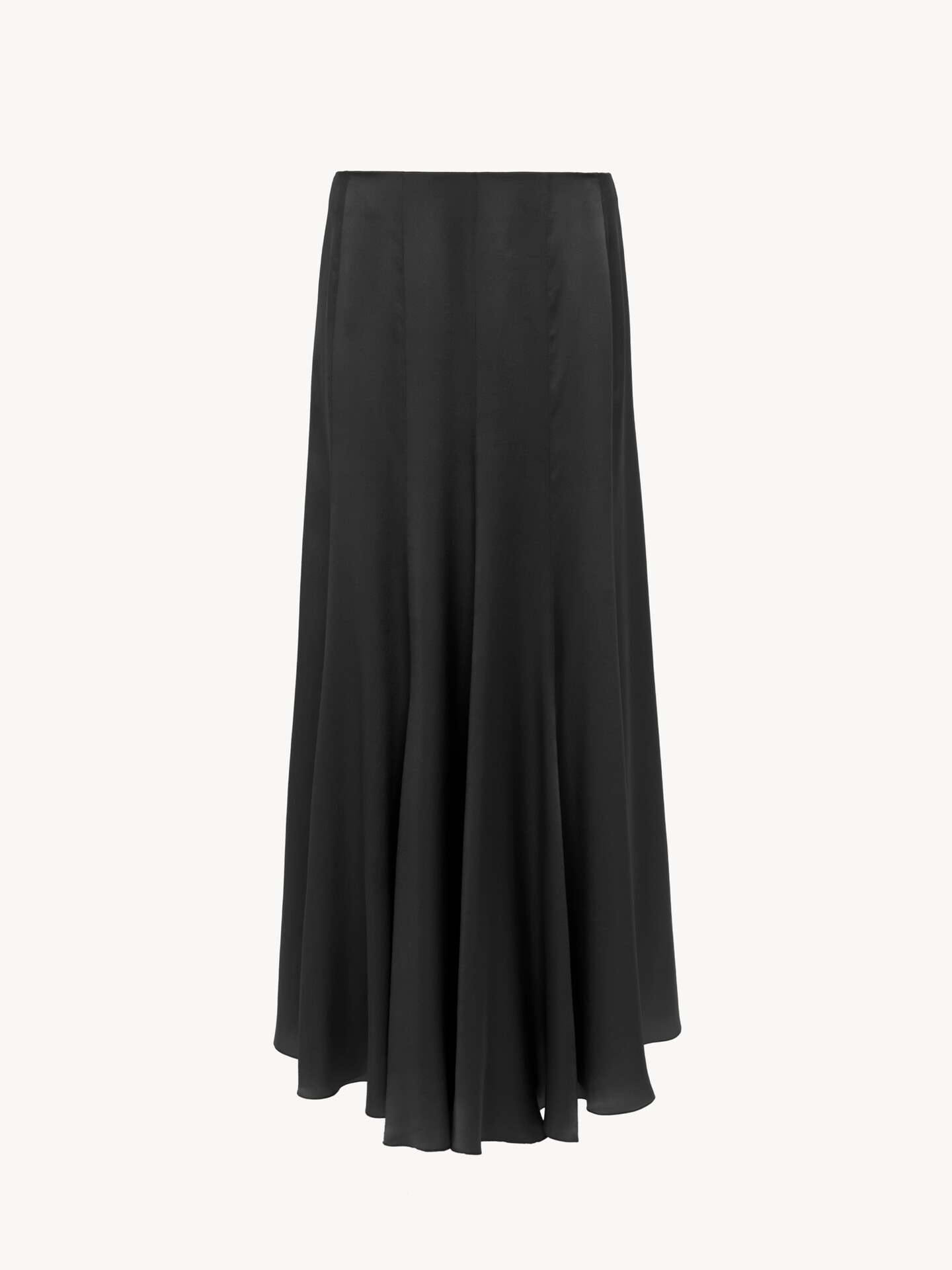 Fluid maxi skirt in washed silk satin - 2