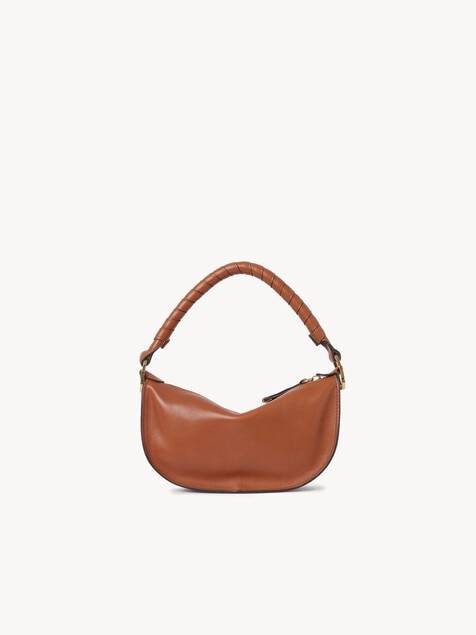 Mini sac port&eacute; &eacute;paule Marcie en cuir lisse