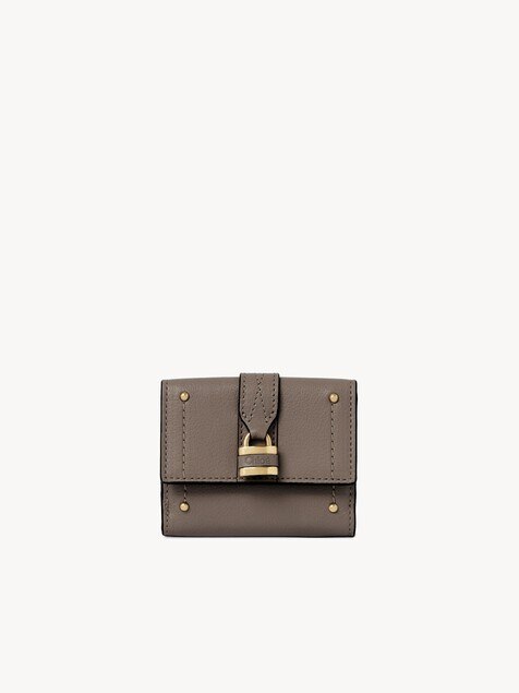 Dreifach klappbares Paddington Mini-Portemonnaie aus genarbtem Leder