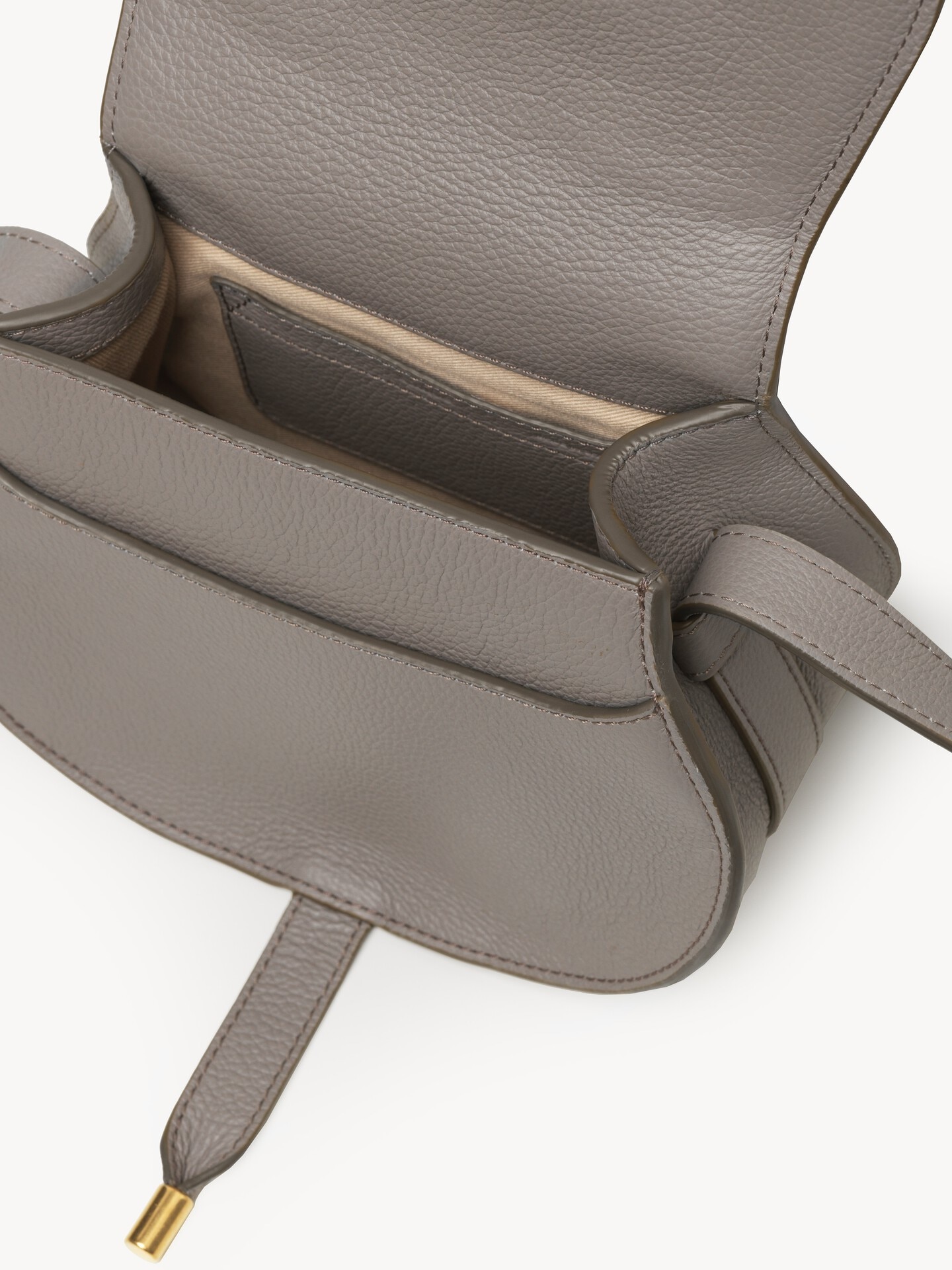 Small Marcie saddle bag in grained leather - 7