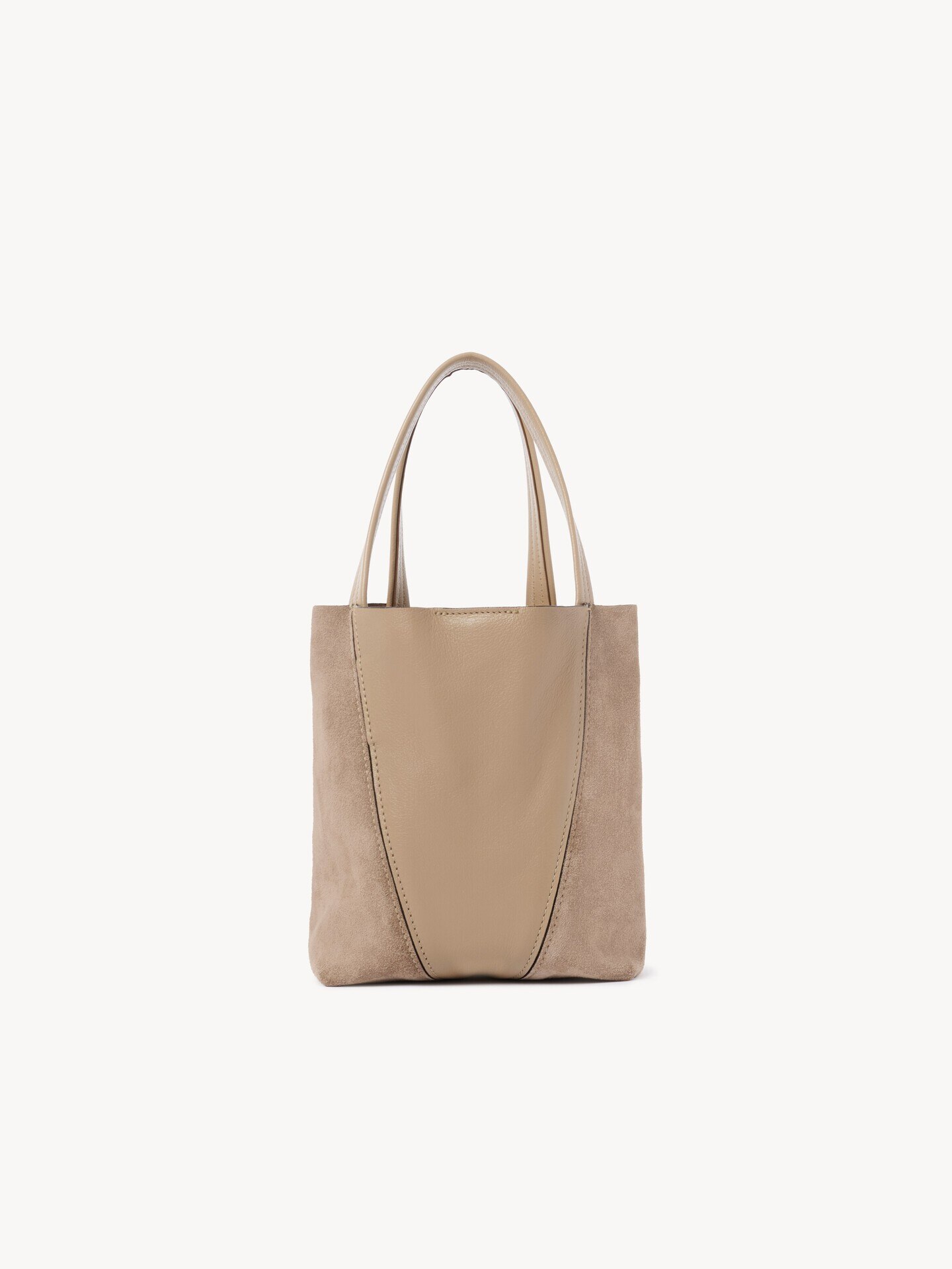 Small Chlo&eacute; Spin tote bag in grained & suede leather - 4