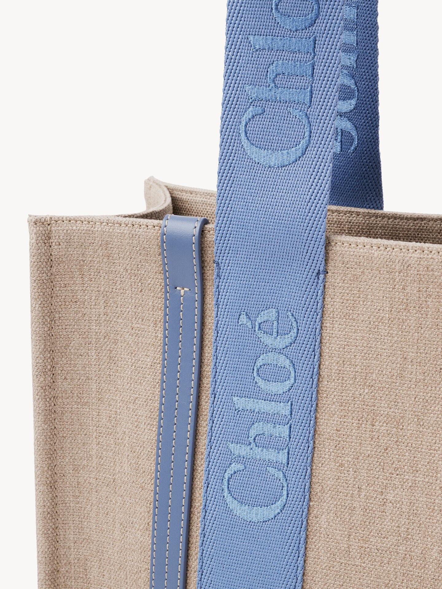 Woody tote bag in linen - 8