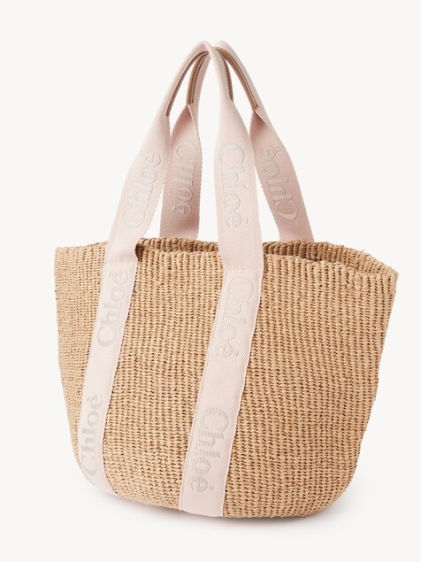 Large Woody basket in natural fibres