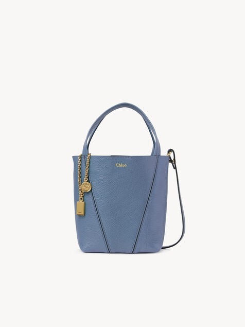 Bolso tote peque&ntilde;o Chlo&eacute; Spin de cuero granulado