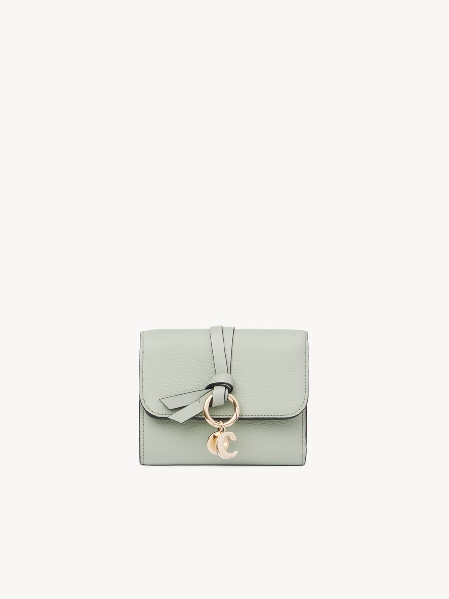 Small Alphabet tri-fold in grained leather - 1