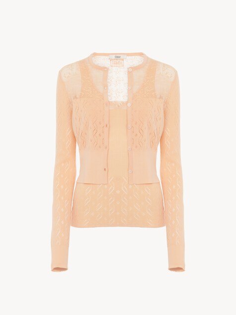 Conjunto de dos piezas de punto de algod&oacute;n