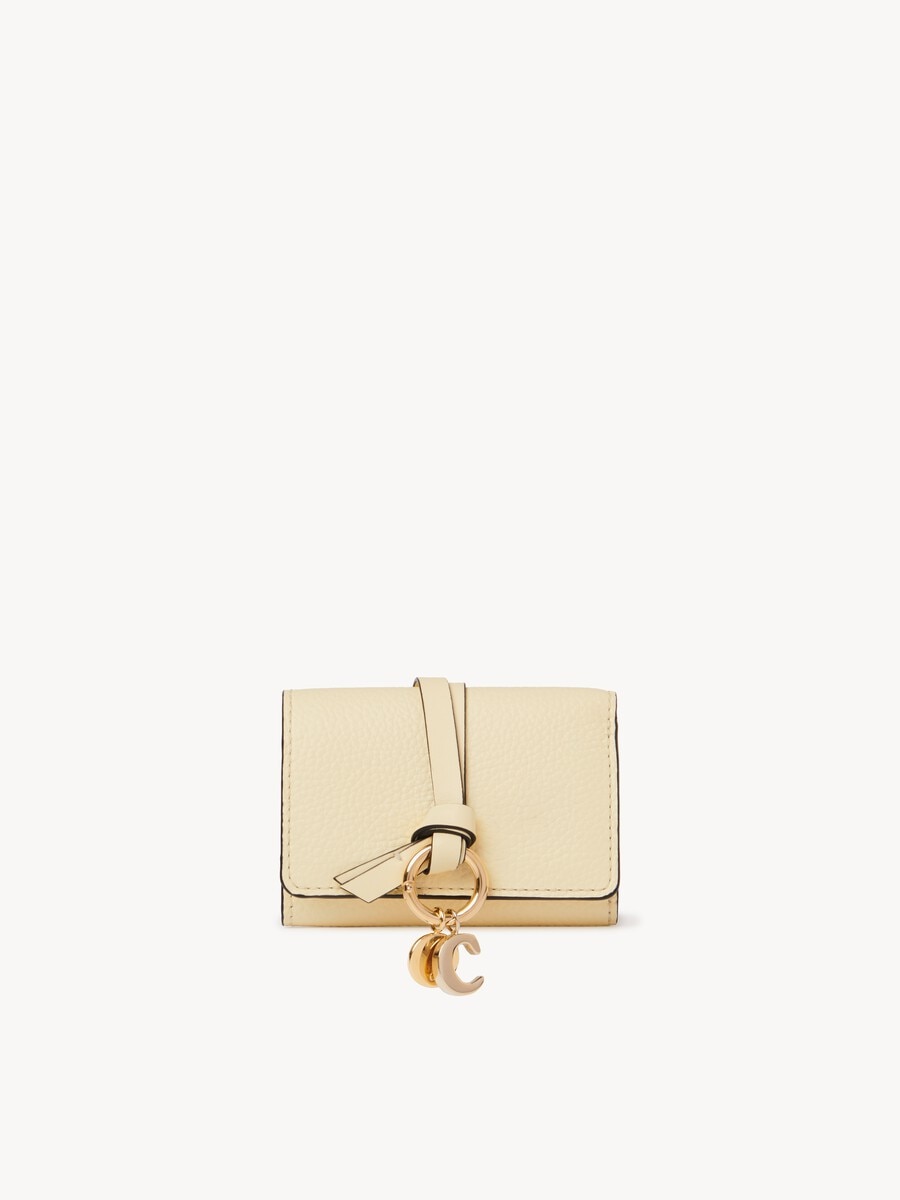 Mini Alphabet tri-fold in grained leather - 1