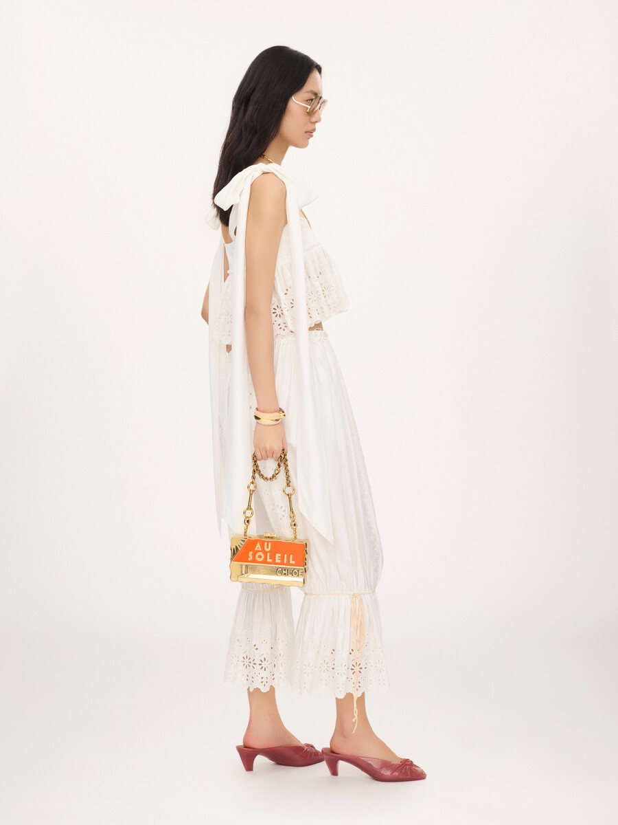 Fluid drawstring trousers in soft cotton - 7
