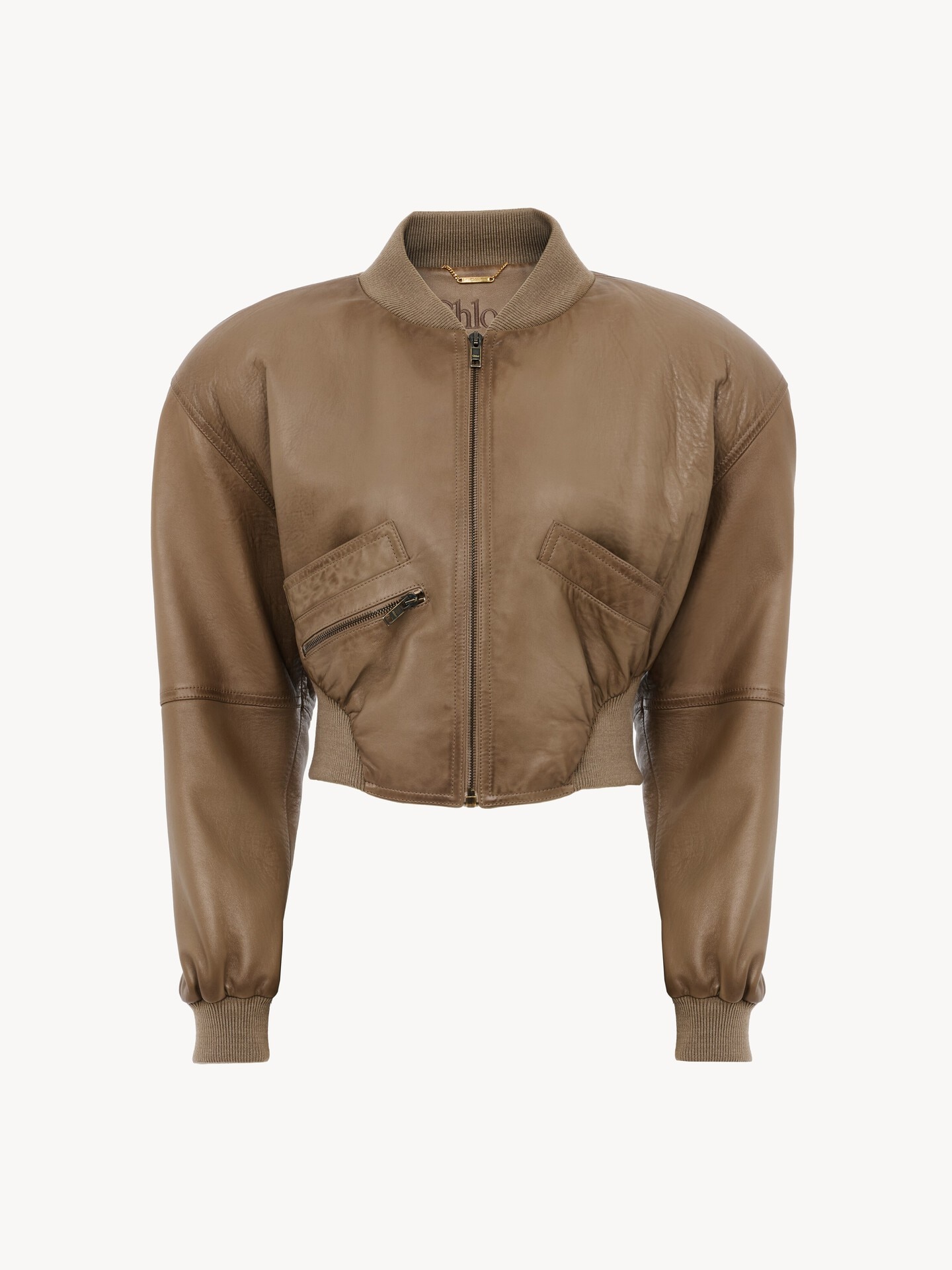 Cropped blouson in leather - 2