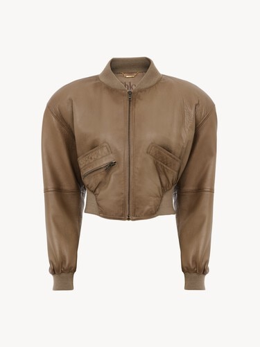 Chaqueta cropped de cuero - 2