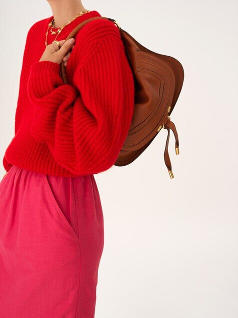 Kleine Marcie Schultertasche aus weichem Leder