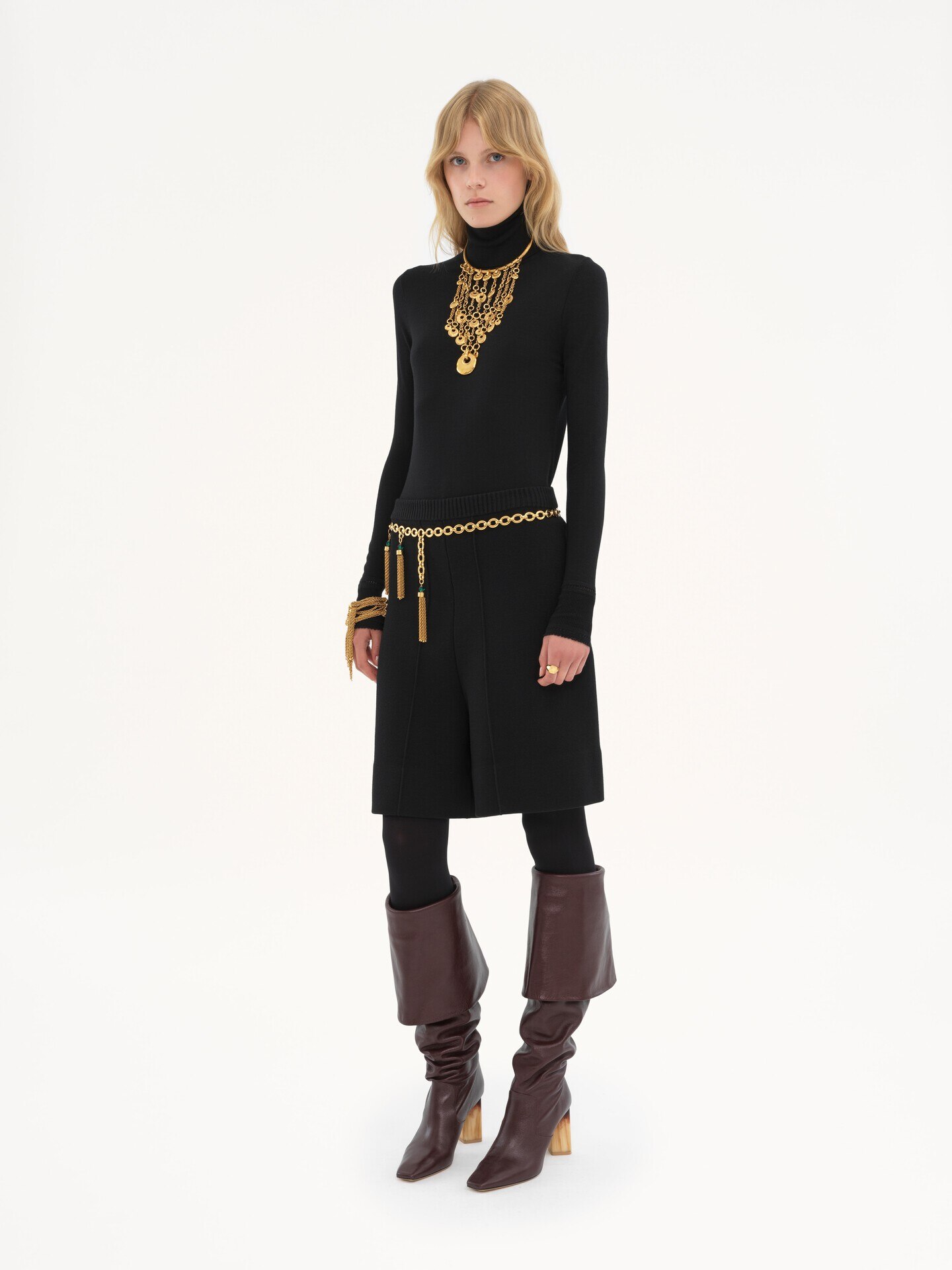 Fitted turtleneck in wool knit - 3