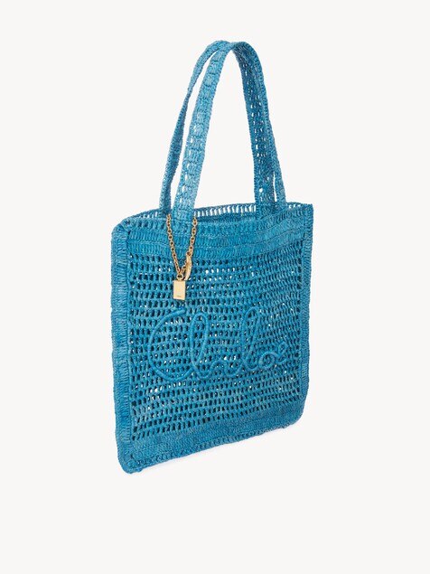 Summer Banana tote bag in raffia