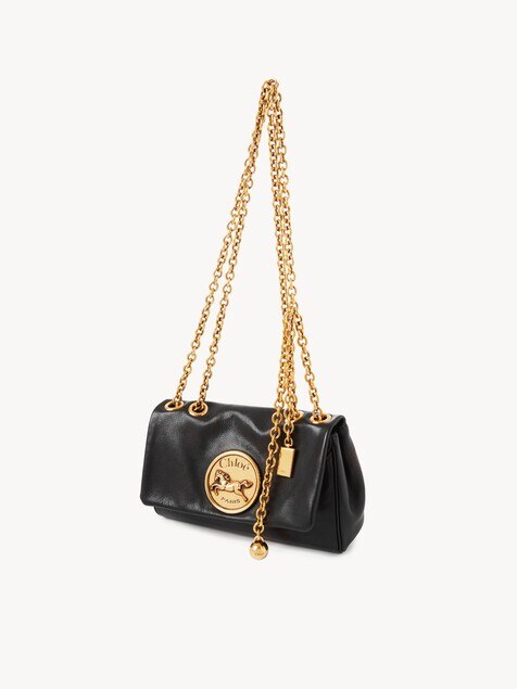 Borsa a spalla Chlo&eacute; Heritage piccola in pelle granata