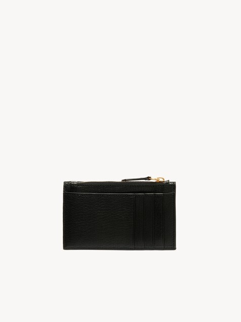 Small Envelope purse with card slots in grained leather