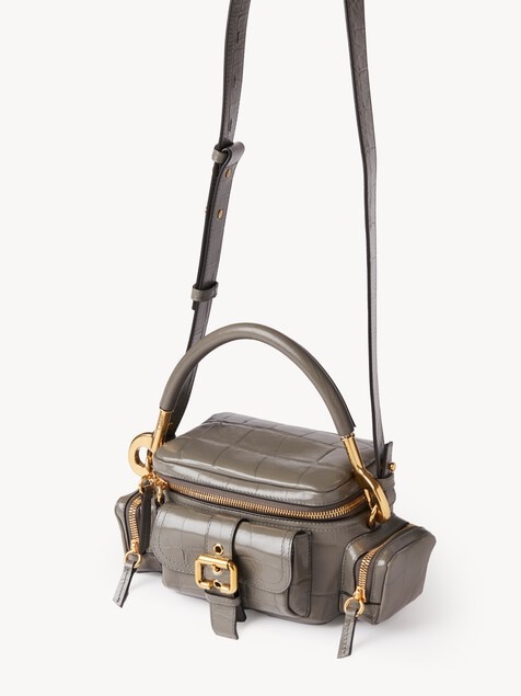 Petit sac Camera bag en cuir effet crocodile