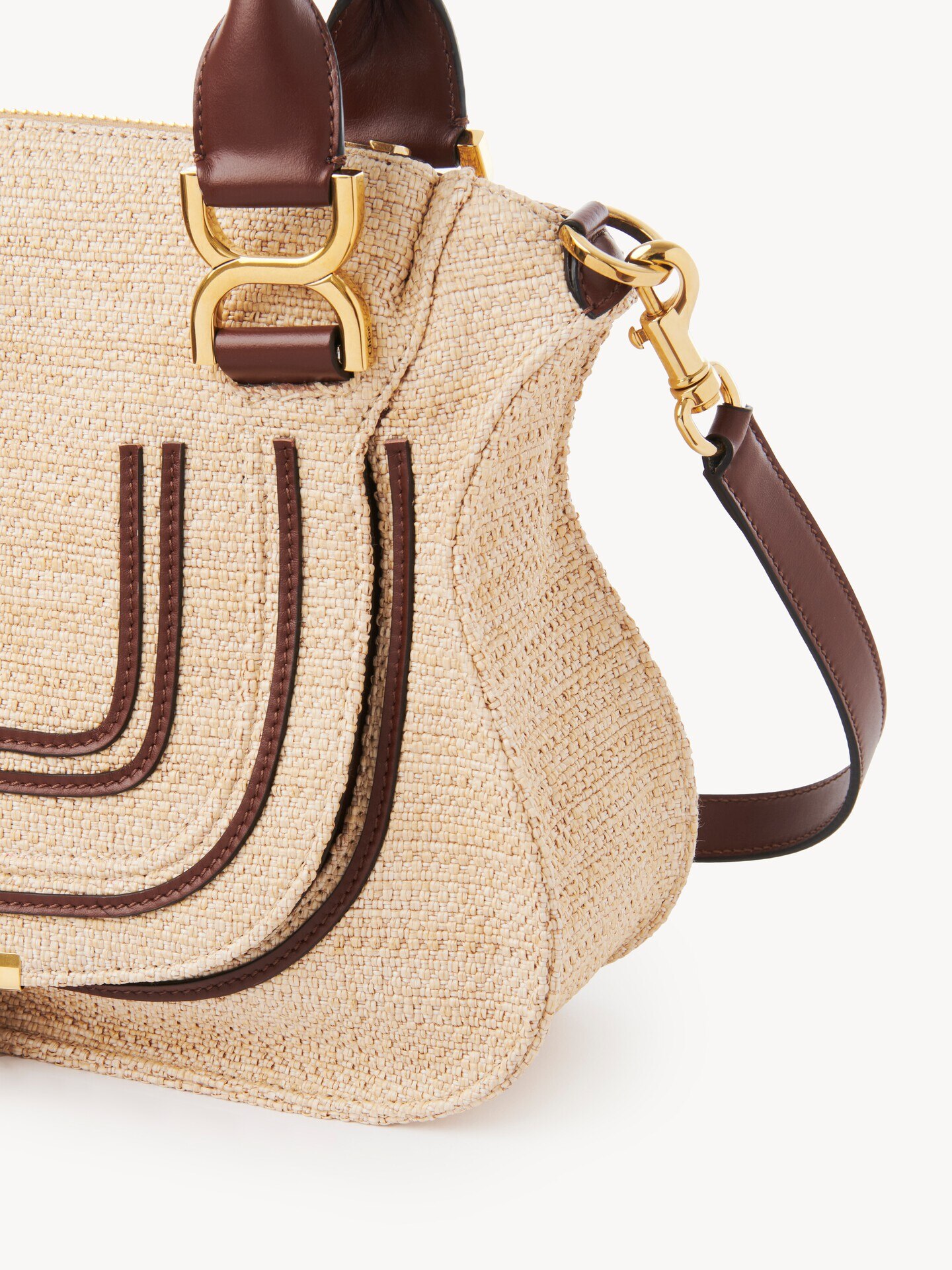 Small Marcie bag in raffia-effect fibers - 5