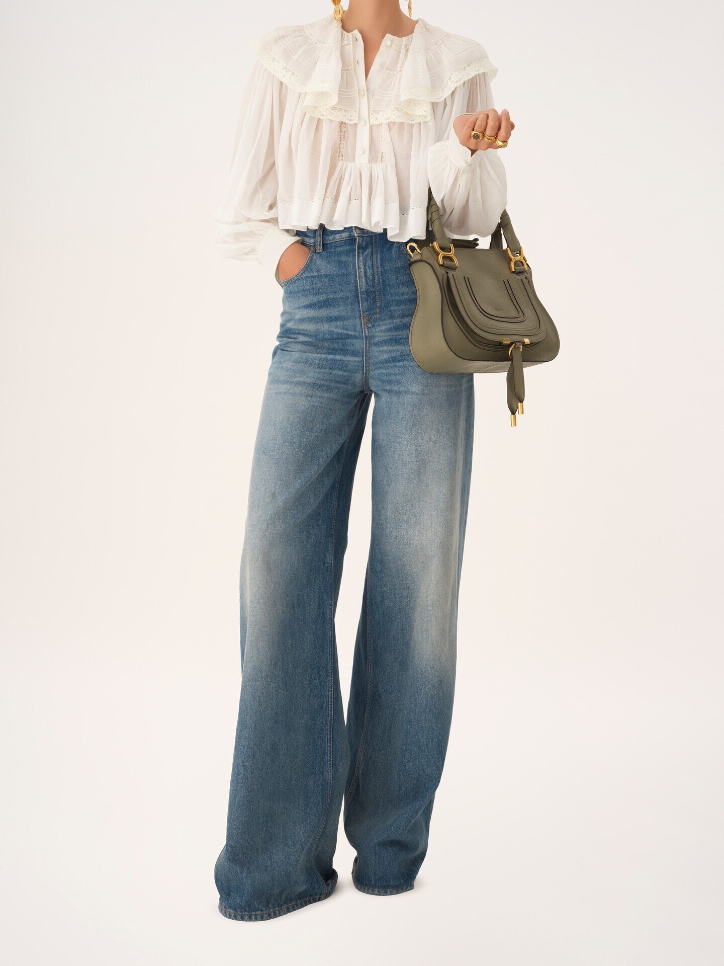 Small Marcie bag in grained leather - 9