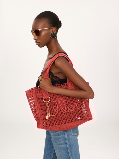 Sac cabas east-west Summer Banana en raphia