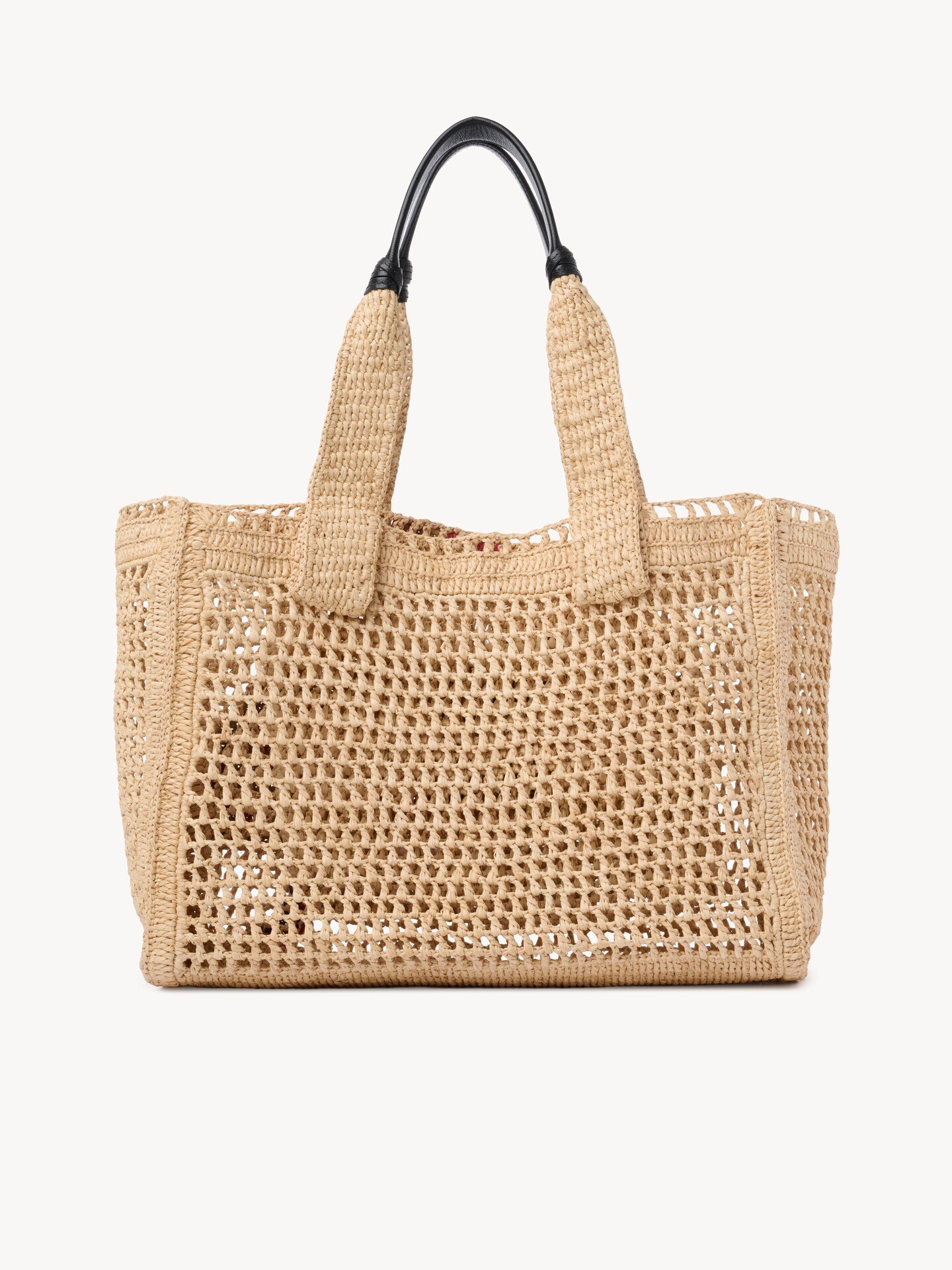 Summer Banana east-west tote bag in raffia - 5