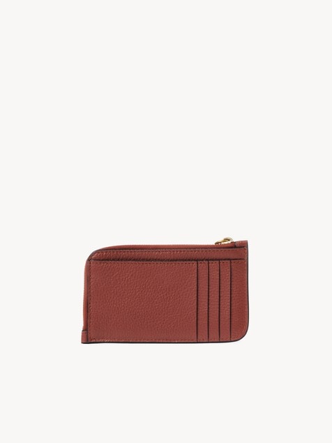 Alphabet wallet in grained leather