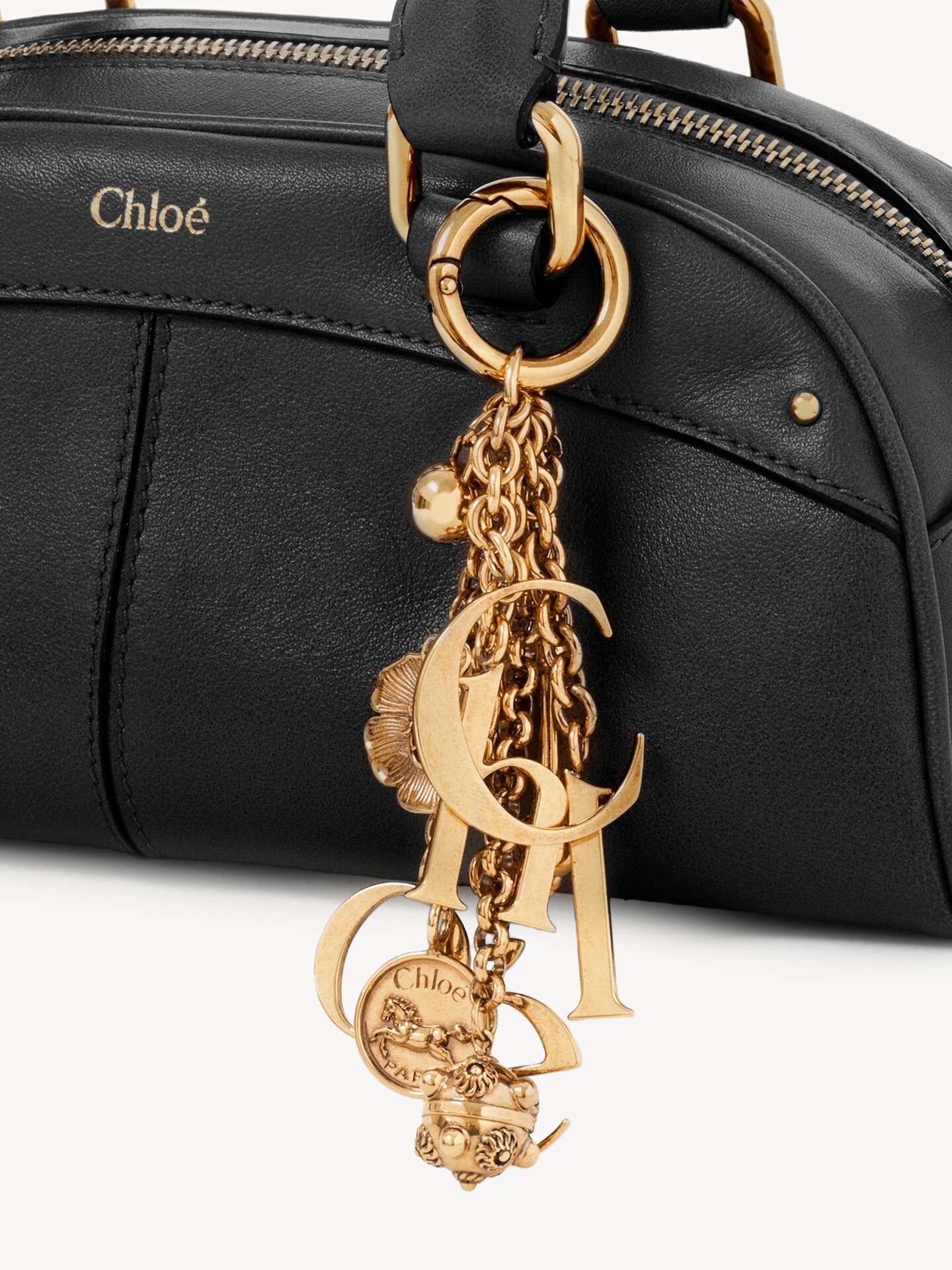 Kleine Chlo&eacute; Bowling Bag aus weichem Leder - 6