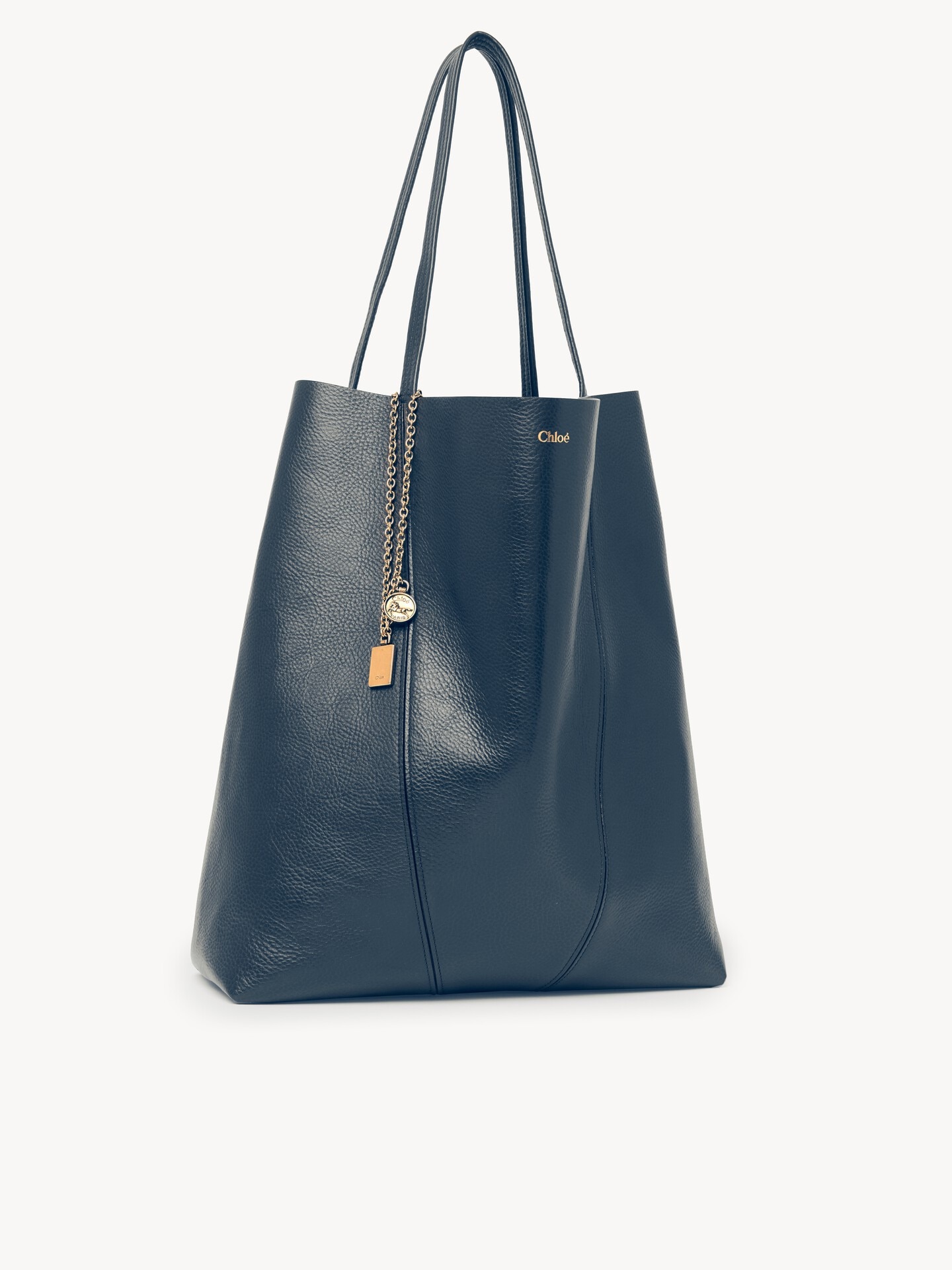 Bolso tote grande Chlo&eacute; Spin de cuero granulado - 5.0
