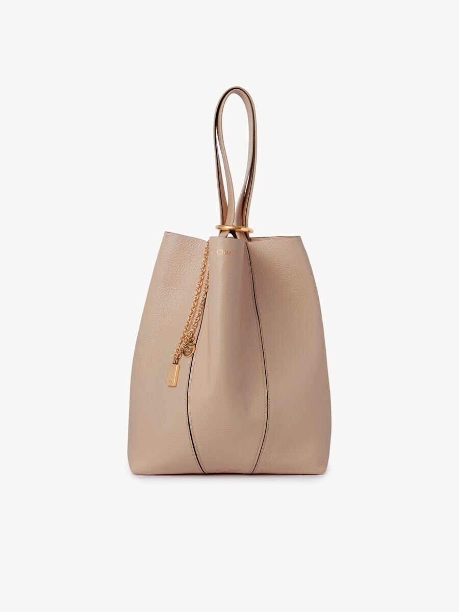 Chlo&eacute; Spin tote bag in grained leather - 1