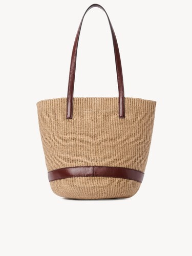 Chlo&eacute; Charms basket bag in natural fibers - 5