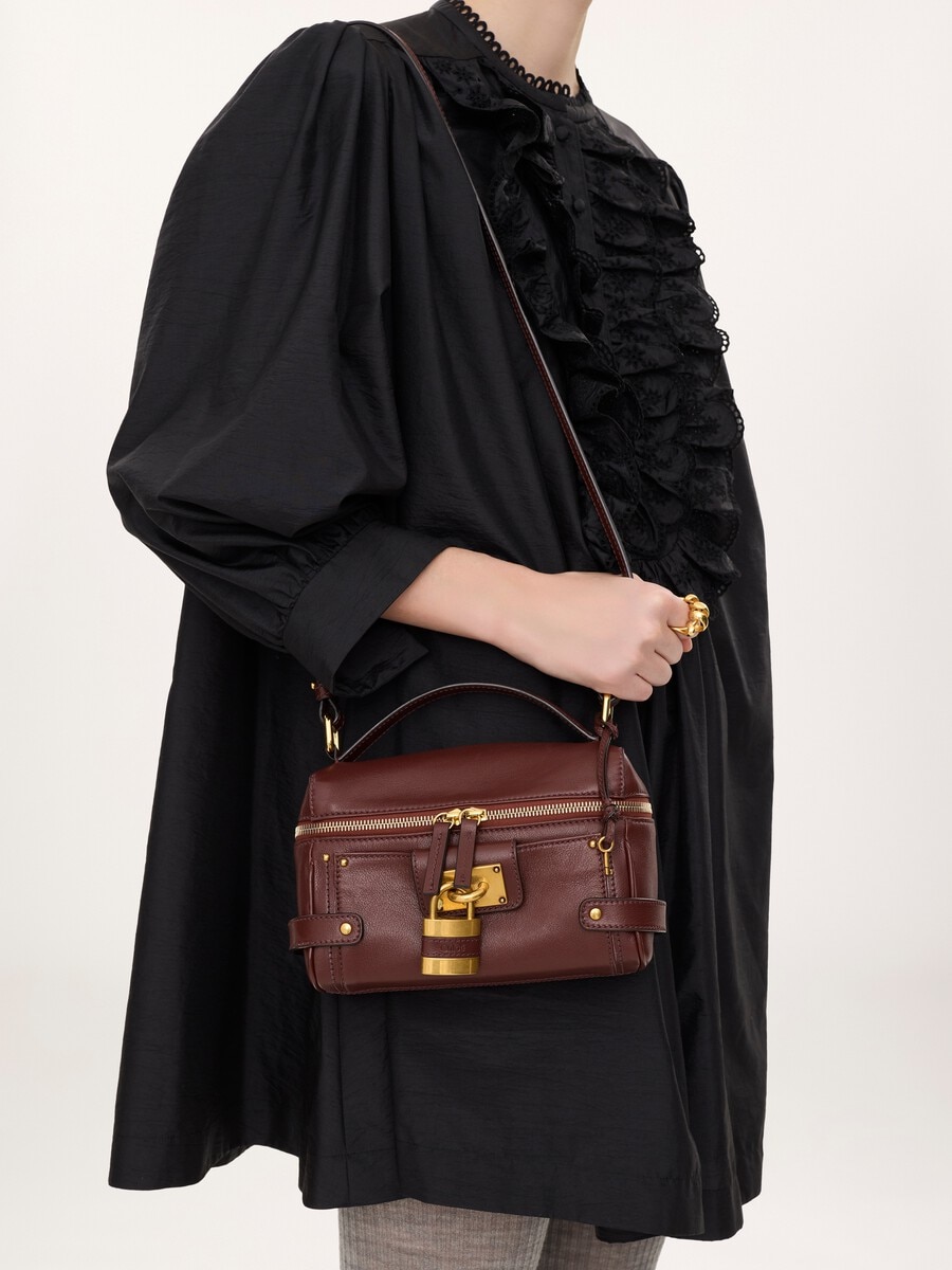 Bolso neceser Paddington de cuero granulado - 3