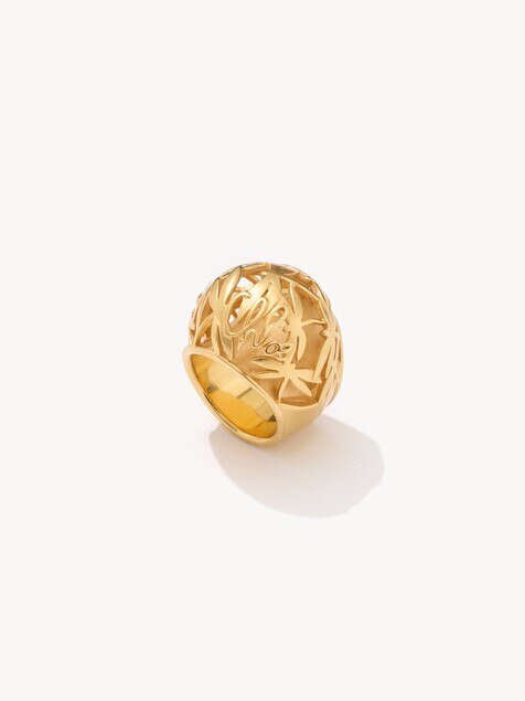 The Chlo&eacute; Gilded Cage ring