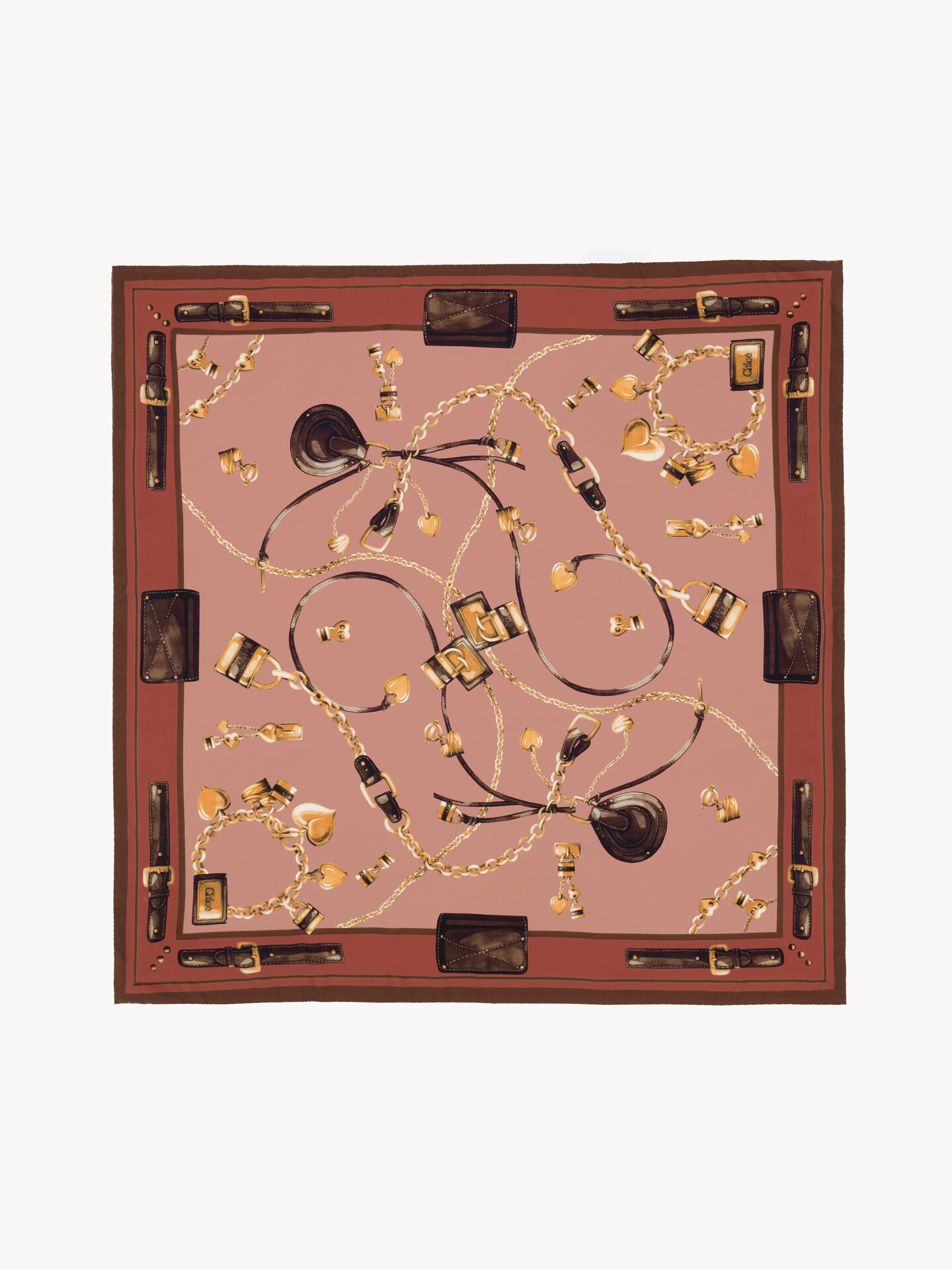 The Chlo&eacute; Paddington square scarf in silk twill - 1.0