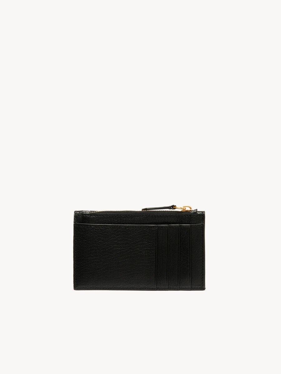 Small Envelope purse with card slots in grained leather - 4