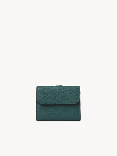 Small Alphabet tri-fold in grained leather