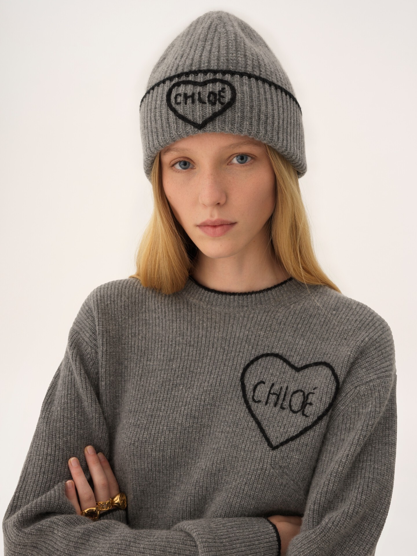 The Chlo&eacute; Encoeur beanie in wool & cashmere - 3